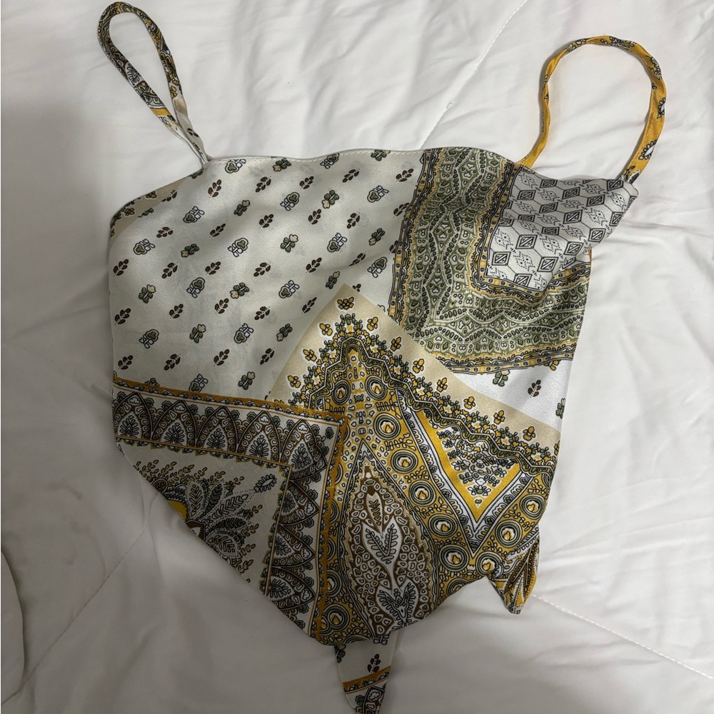 SHEIN Floral Paisley Bandana Top